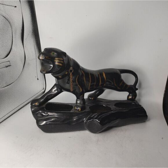 Vintage ceramic black panther planter‎ - Picture 1 of 11